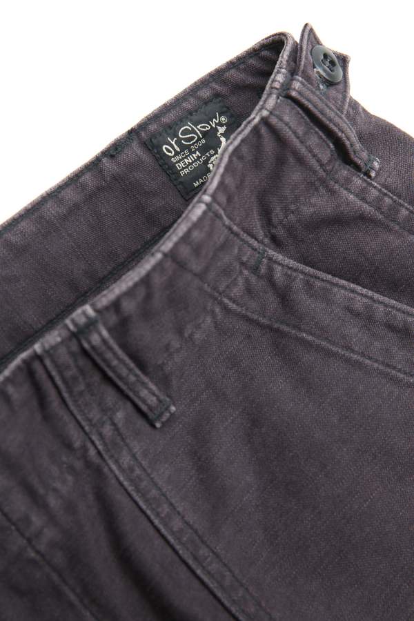 Orslow Slim Fit Fatigue Pants - Black Stone