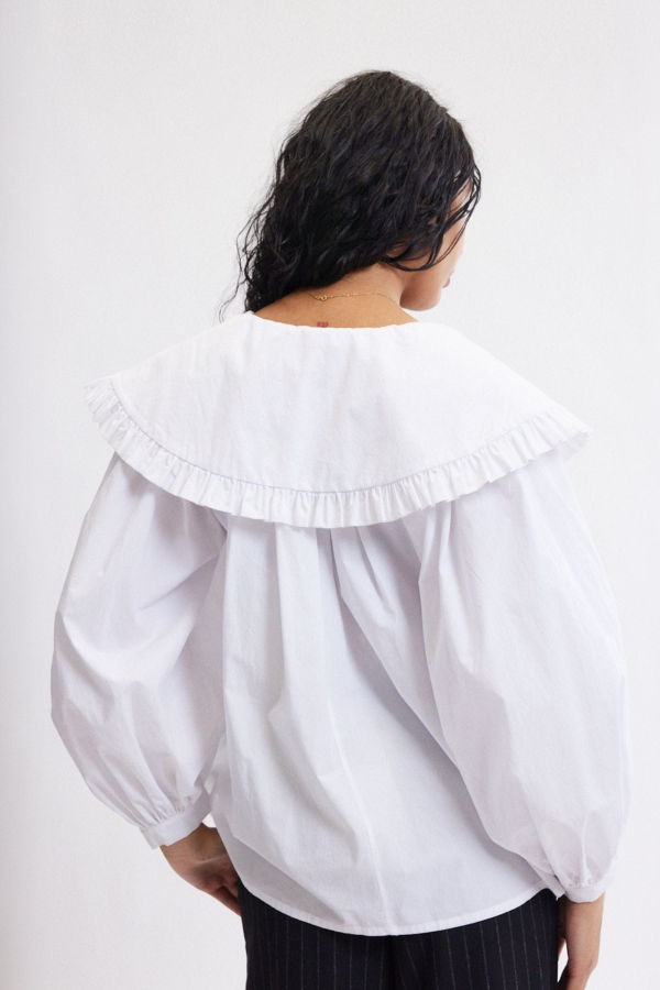 Eliza Faulkner Sawyer Top - Dark Fuschia/White