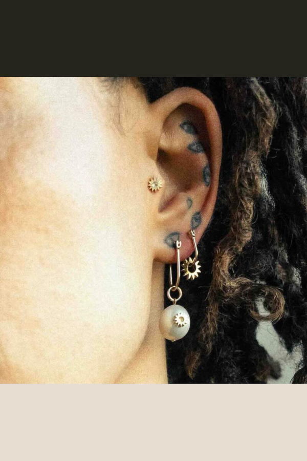 EMBLM Fine Jewelry Single Mini Spur Earring - Yellow Gold