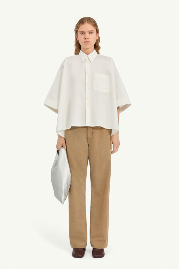 MM6 Maison Margiela Cropped Button-Up Shirt - White