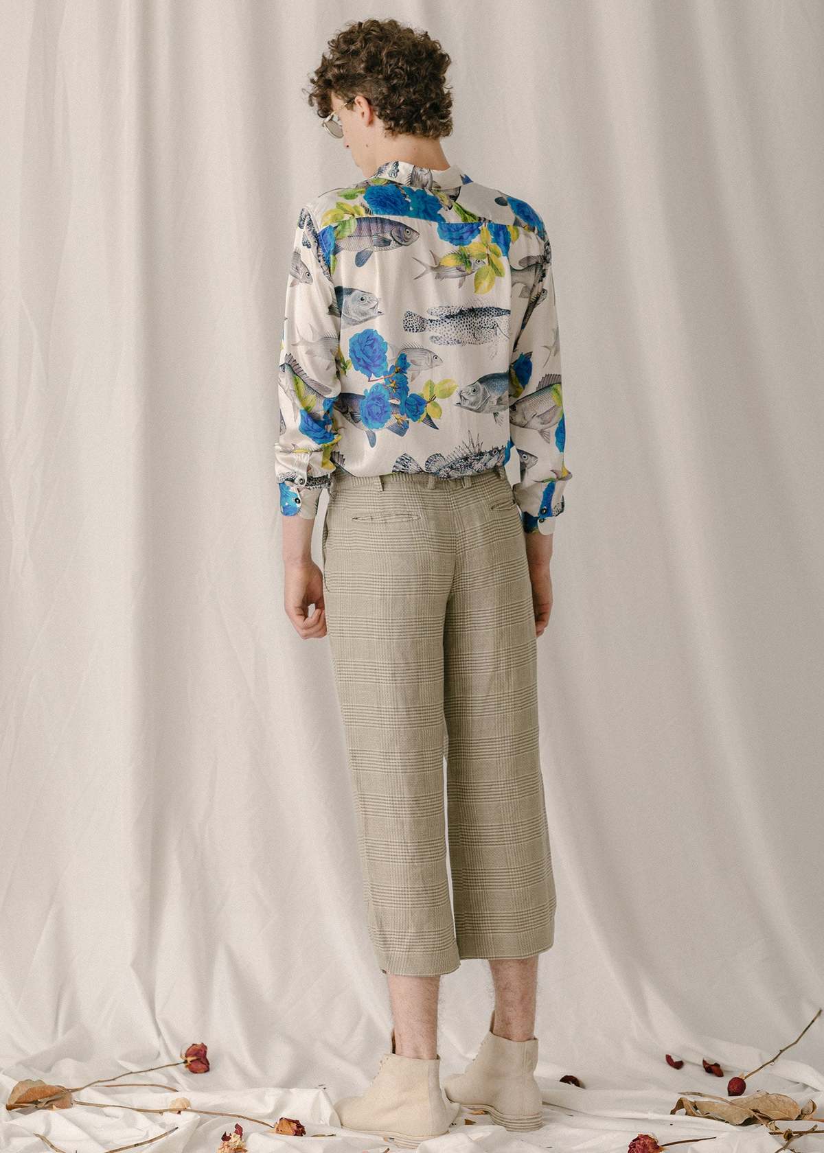 Geoffrey B. Small 1920's Tailored Curved Bottom Trousers - h.w.grey glen plaid - Image 2 of 5