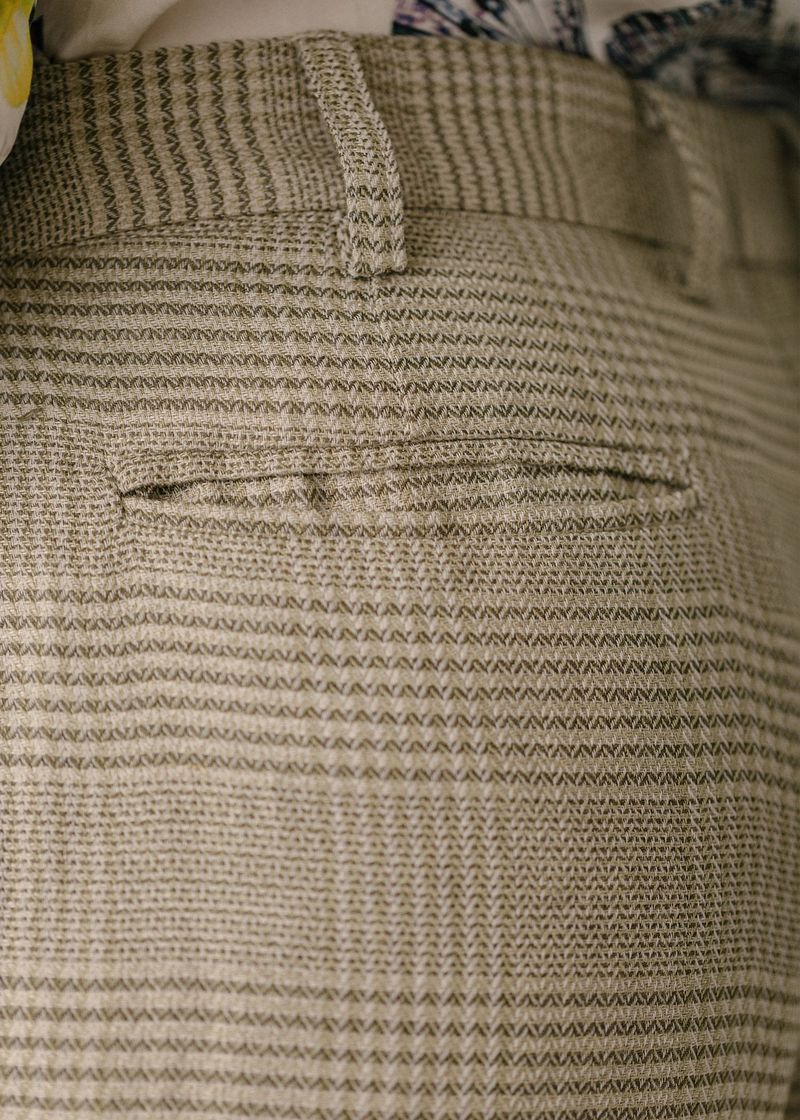 Geoffrey B. Small 1920's Tailored Curved Bottom Trousers - h.w.grey glen plaid