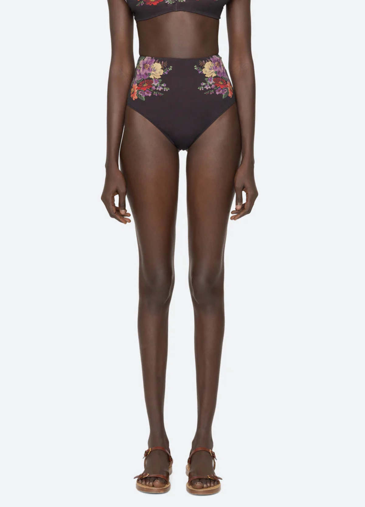 Sea NY Viktoria Print High Waisted Bikini Bottom - Image 1 of 6