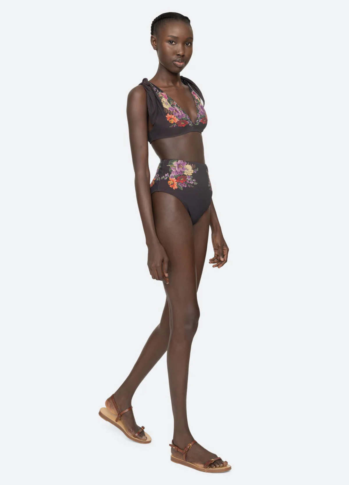 Sea NY Viktoria Print High Waisted Bikini Bottom - Image 3 of 6
