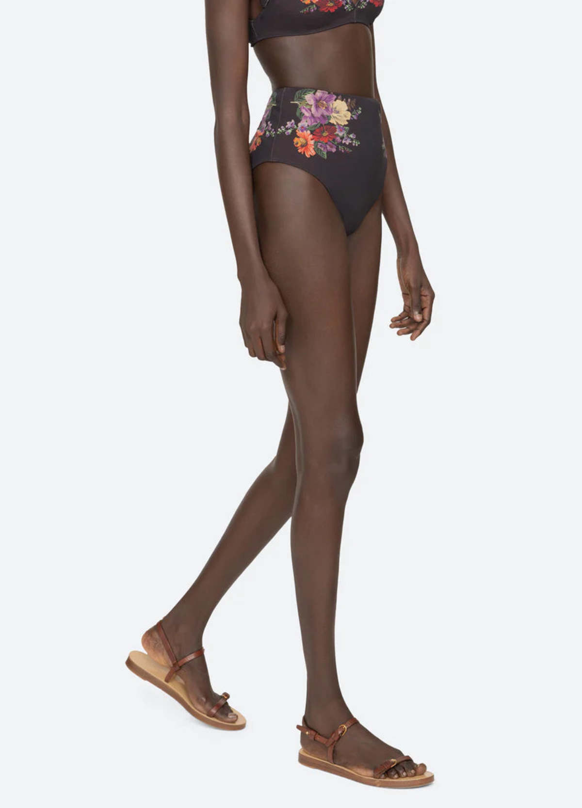 Sea NY Viktoria Print High Waisted Bikini Bottom - Image 5 of 6