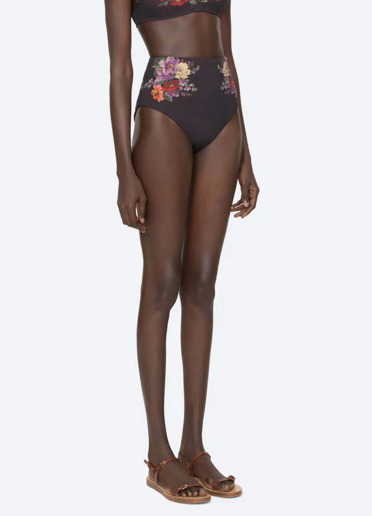 Sea NY Viktoria Print High Waisted Bikini Bottom - Image 6 of 6