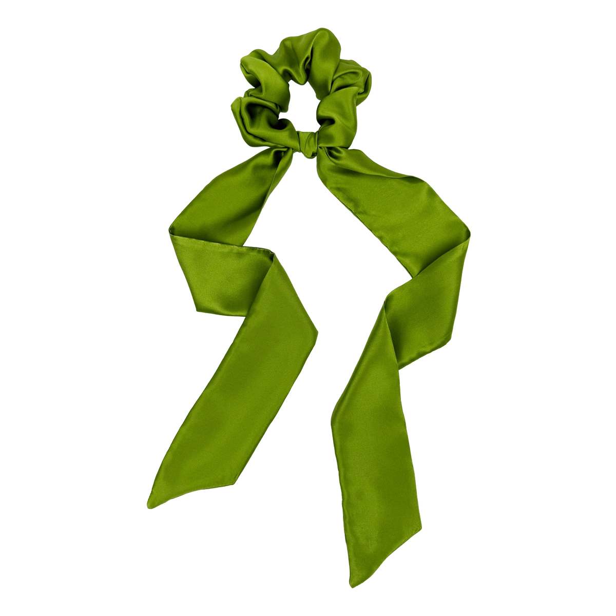 Krystell Barraza Peridot Silk Scarf Scrunchie Hair Accessory - Image 1 of 2