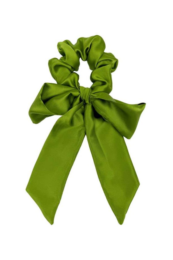 Krystell Barraza Peridot Silk Scarf Scrunchie Hair Accessory