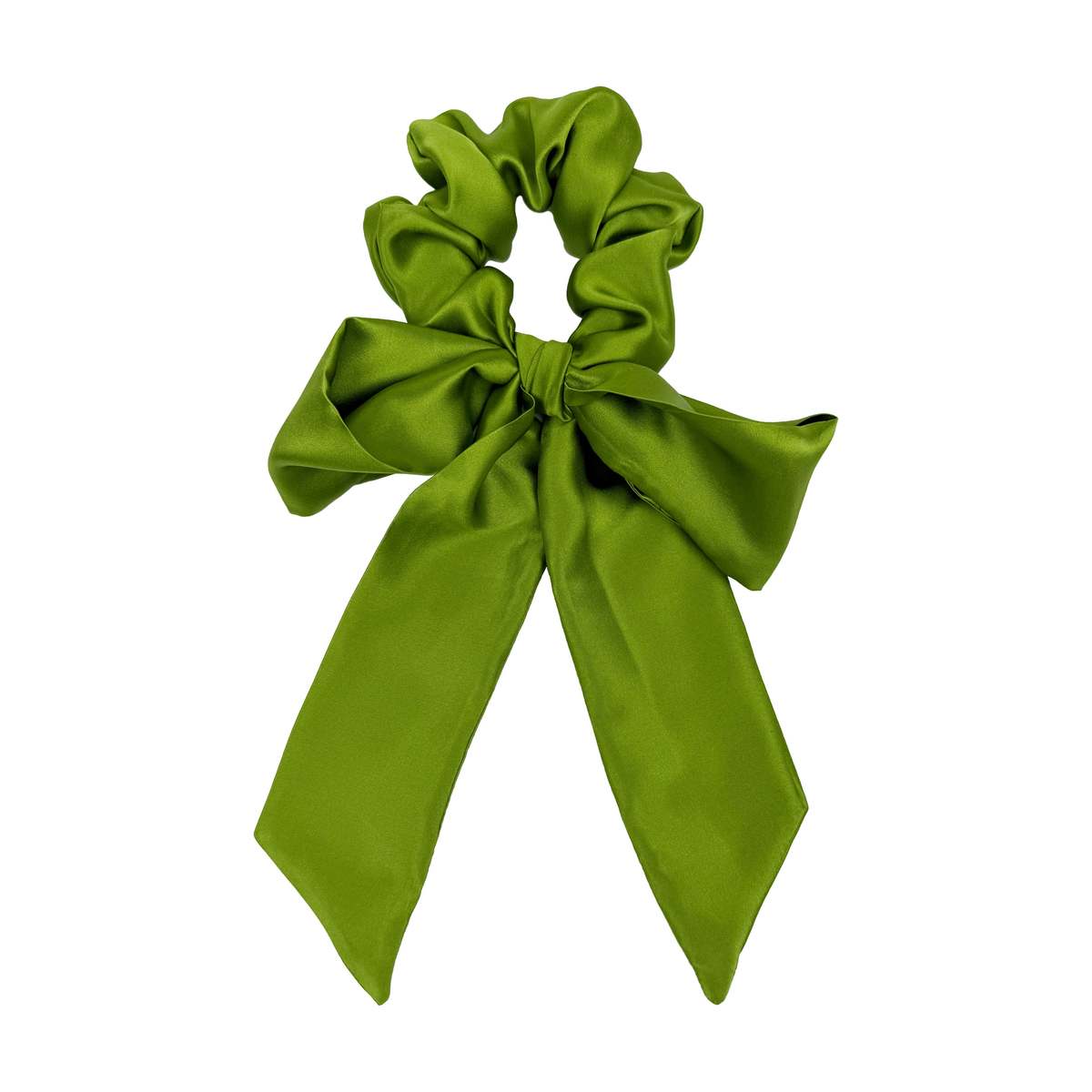 Krystell Barraza Peridot Silk Scarf Scrunchie Hair Accessory - Image 2 of 2