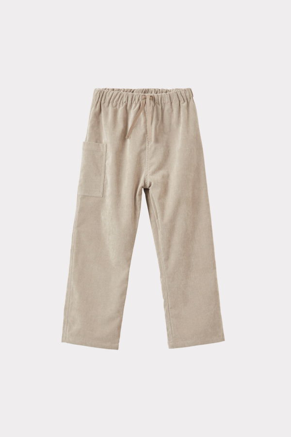 Kids Caramel CHESTNUT TEEN COTTON MIX TROUSERS - STONE GREY