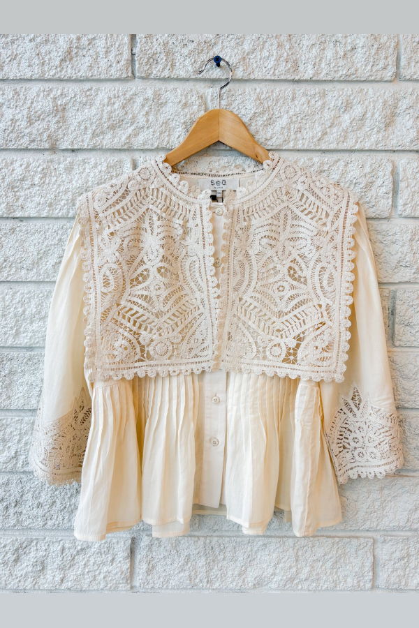 Sea NY Adelina S/S Top - Cream