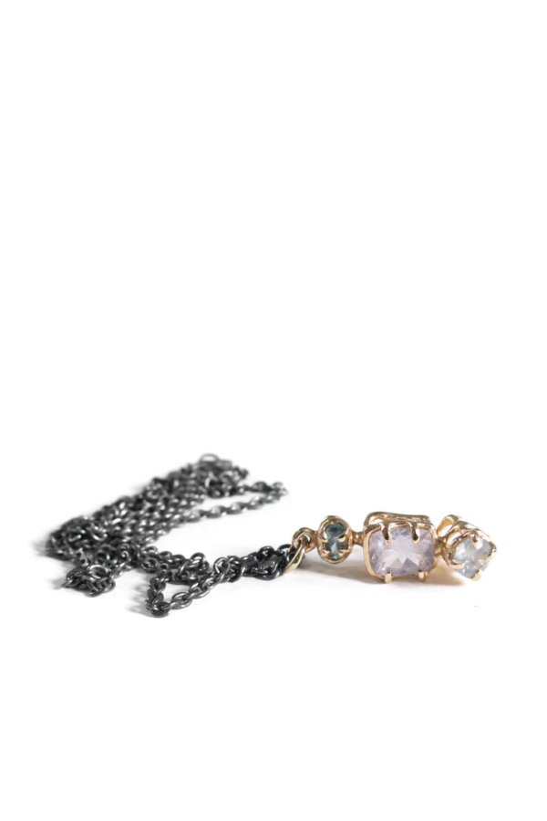 Elaine Ho Sapphire Trio Pendant Necklace