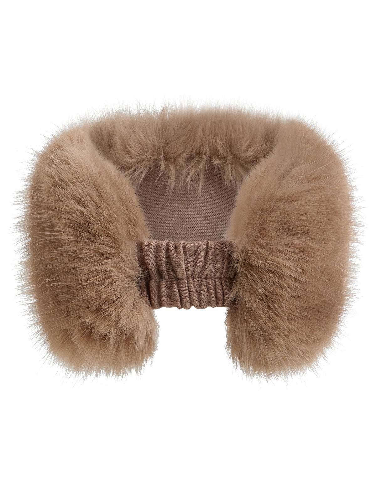 Cynthia Rowley Faux Fur Headband - Camel - Image 2 of 2