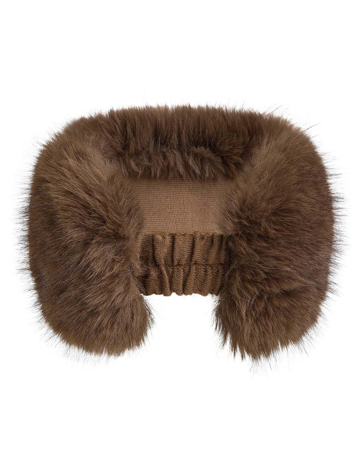 Cynthia Rowley Faux Fur Headband - Brown - Image 2 of 2