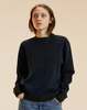 Cynthia Rowley Metallic Knit Crewneck Sweater - Navy - Thumbnail 2