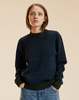 Cynthia Rowley Metallic Knit Crewneck Sweater - Navy - Thumbnail 5