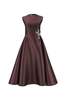 MARQUES ' ALMEIDA Sleeveless Embellished Dress - Burgundy - Thumbnail 2
