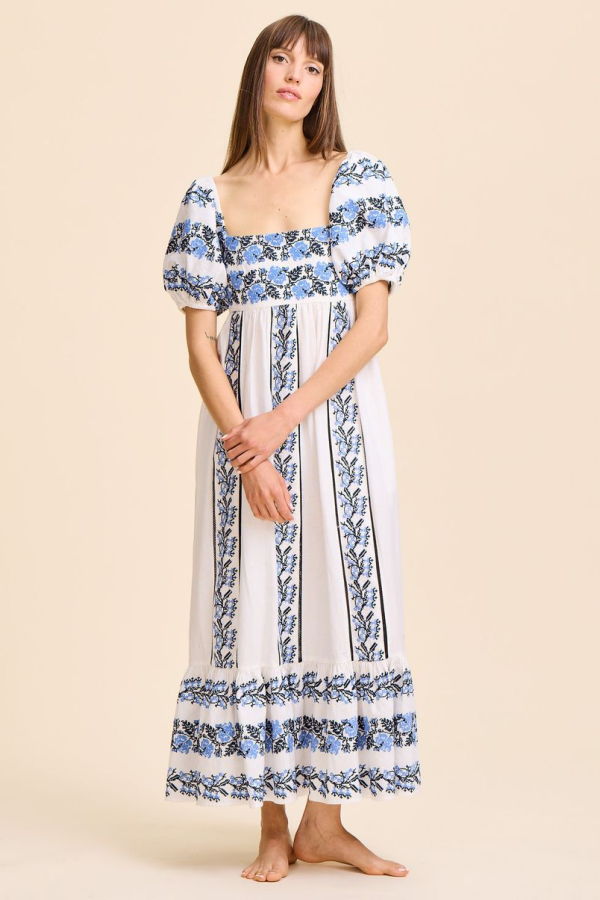 Mille Kaiya Dress - Santorini Embroidery