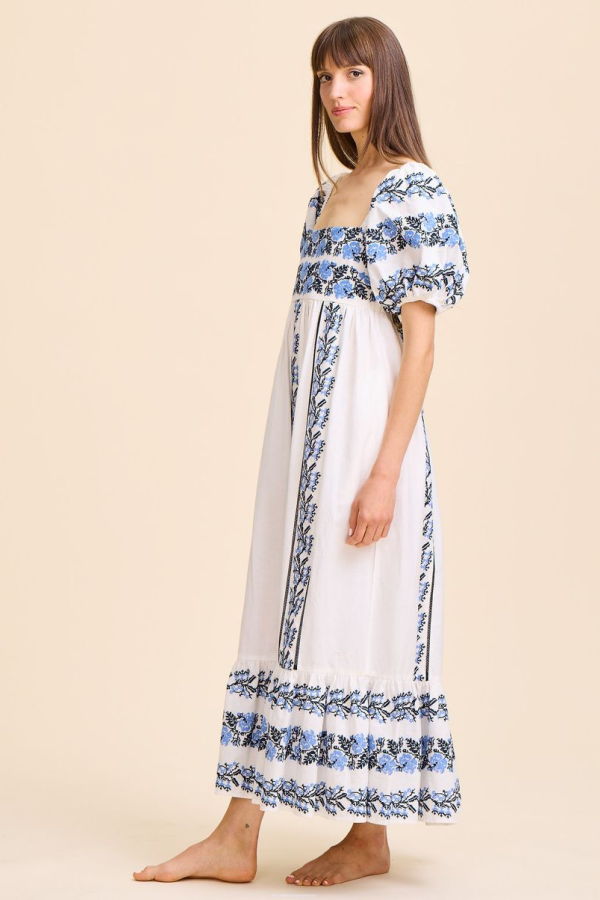 Mille Kaiya Dress - Santorini Embroidery