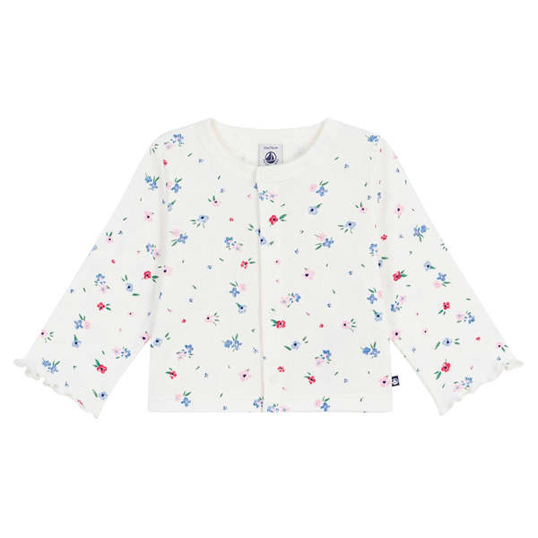 KIDS Petit Bateau Baby Cardigan - White