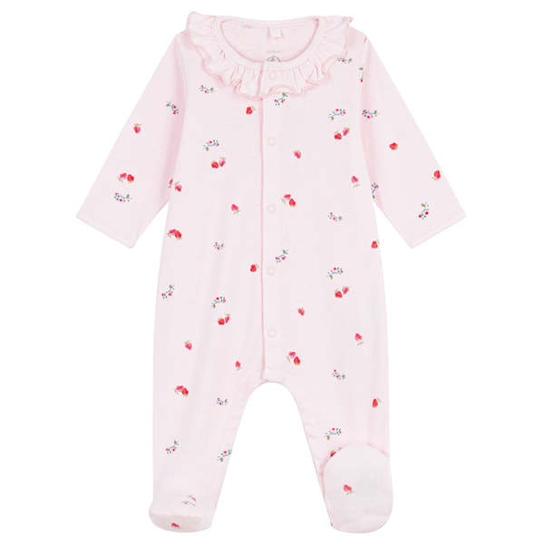 KIDS Petit Bateau Baby Collared Pyjamas - Pink