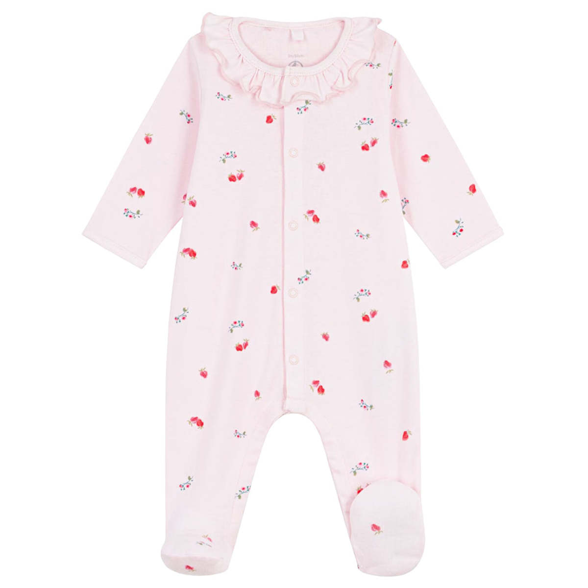 KIDS Petit Bateau Baby Collared Pyjamas - Pink - Image 1 of 3
