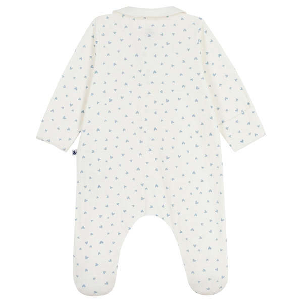 KIDS Petit Bateau Baby Collared Pyjamas - White