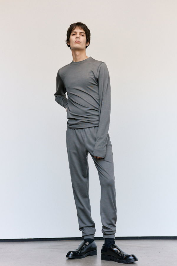 Rier Camoscio Interlock Wool Polar Jogging Trousers