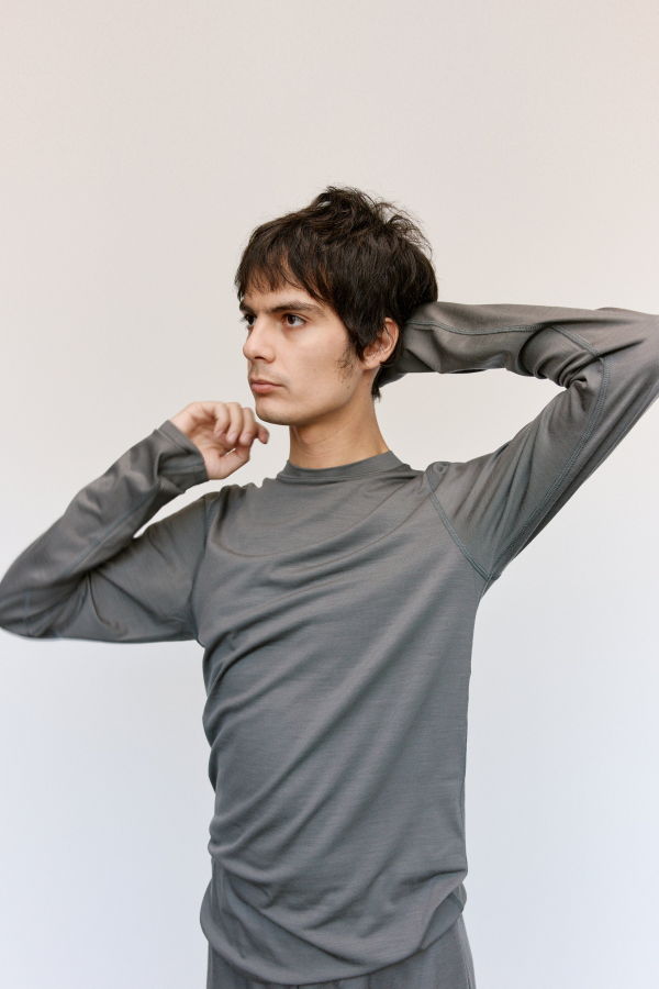 Rier Camoscio Wool Polar Jersey Roundneck Top