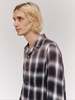 Taiga Takahashi LOT.101 Bleached Gray Plaid Open Collar Shirt - Thumbnail 3