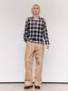 Taiga Takahashi LOT.101 Bleached Gray Plaid Open Collar Shirt - Thumbnail 5