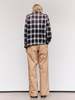 Taiga Takahashi LOT.101 Bleached Gray Plaid Open Collar Shirt - Thumbnail 6
