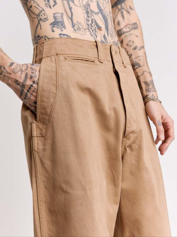 Taiga Takahashi LOT.202 Natural Dyed Beige Cotton Engineer Trousers Taiga Takahashi LOT.202 Natural Dyed Beige Cotton Engineer Trousers