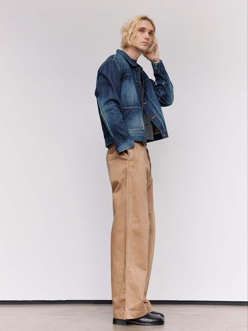 Taiga Takahashi LOT.202 Natural Dyed Beige Cotton Engineer Trousers