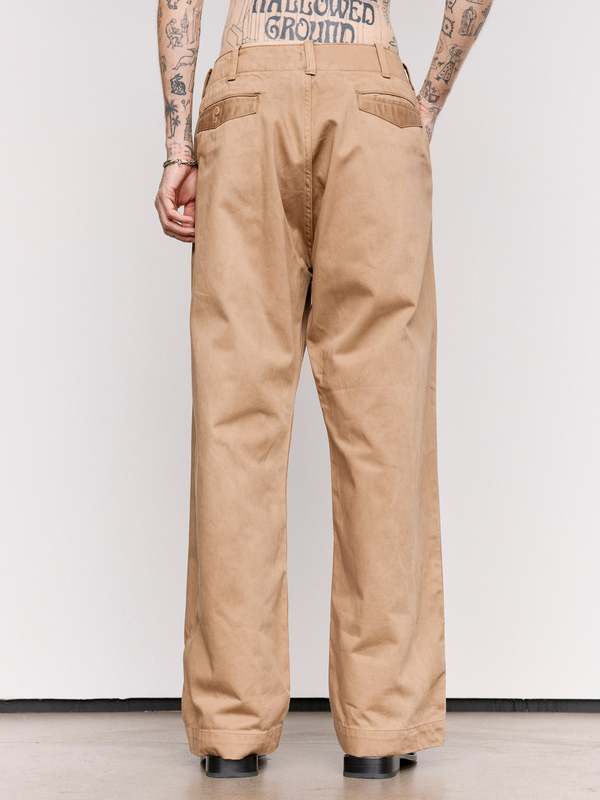 Taiga Takahashi LOT.202 Natural Dyed Beige Cotton Engineer Trousers