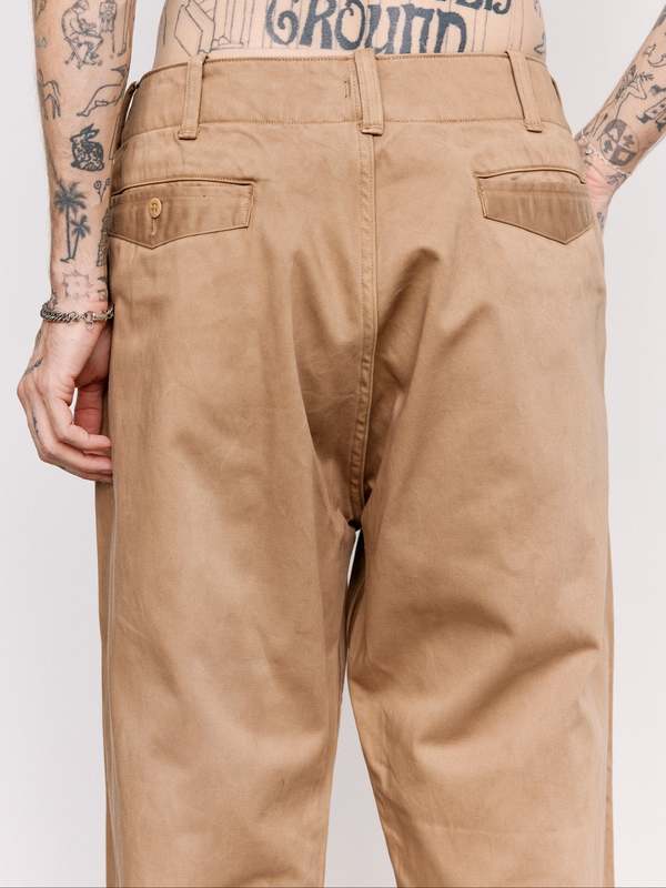 Taiga Takahashi LOT.202 Natural Dyed Beige Cotton Engineer Trousers