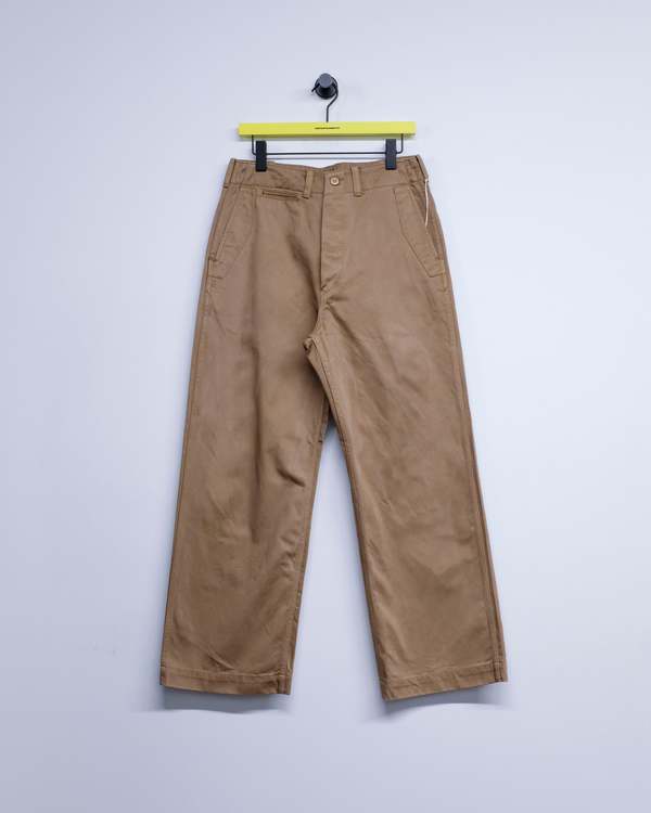 Taiga Takahashi LOT.202 Natural Dyed Beige Cotton Engineer Trousers