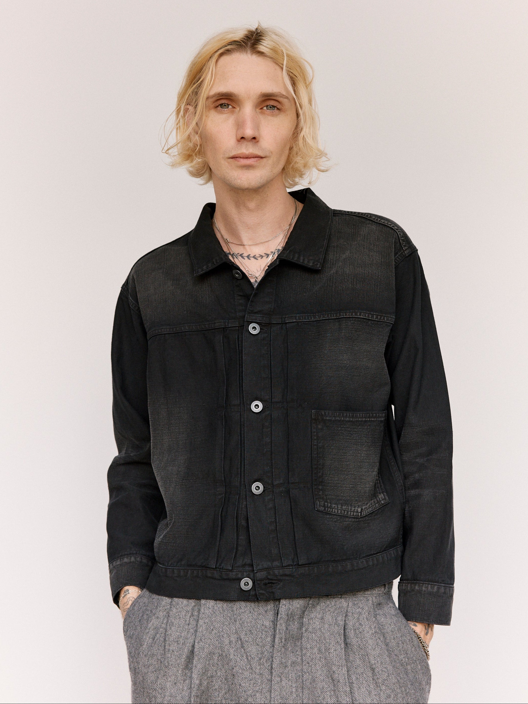Taiga Takahashi LOT.309 Damaged Sumi Dyed Black Cotton Buckle