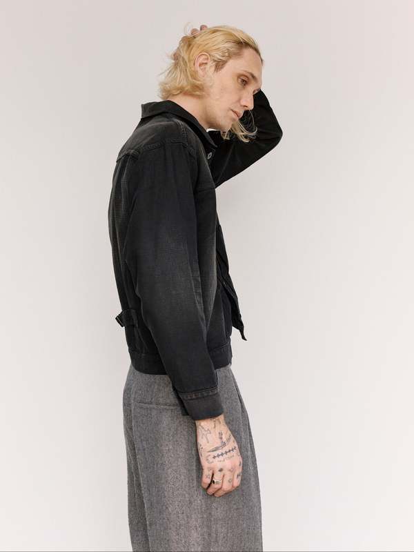 Taiga Takahashi LOT.309 Damaged Sumi Dyed Black Cotton Buckle