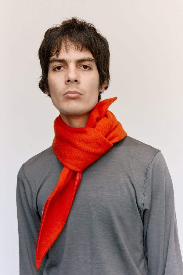 Rier Wool Fleece Losange Mini Scarf