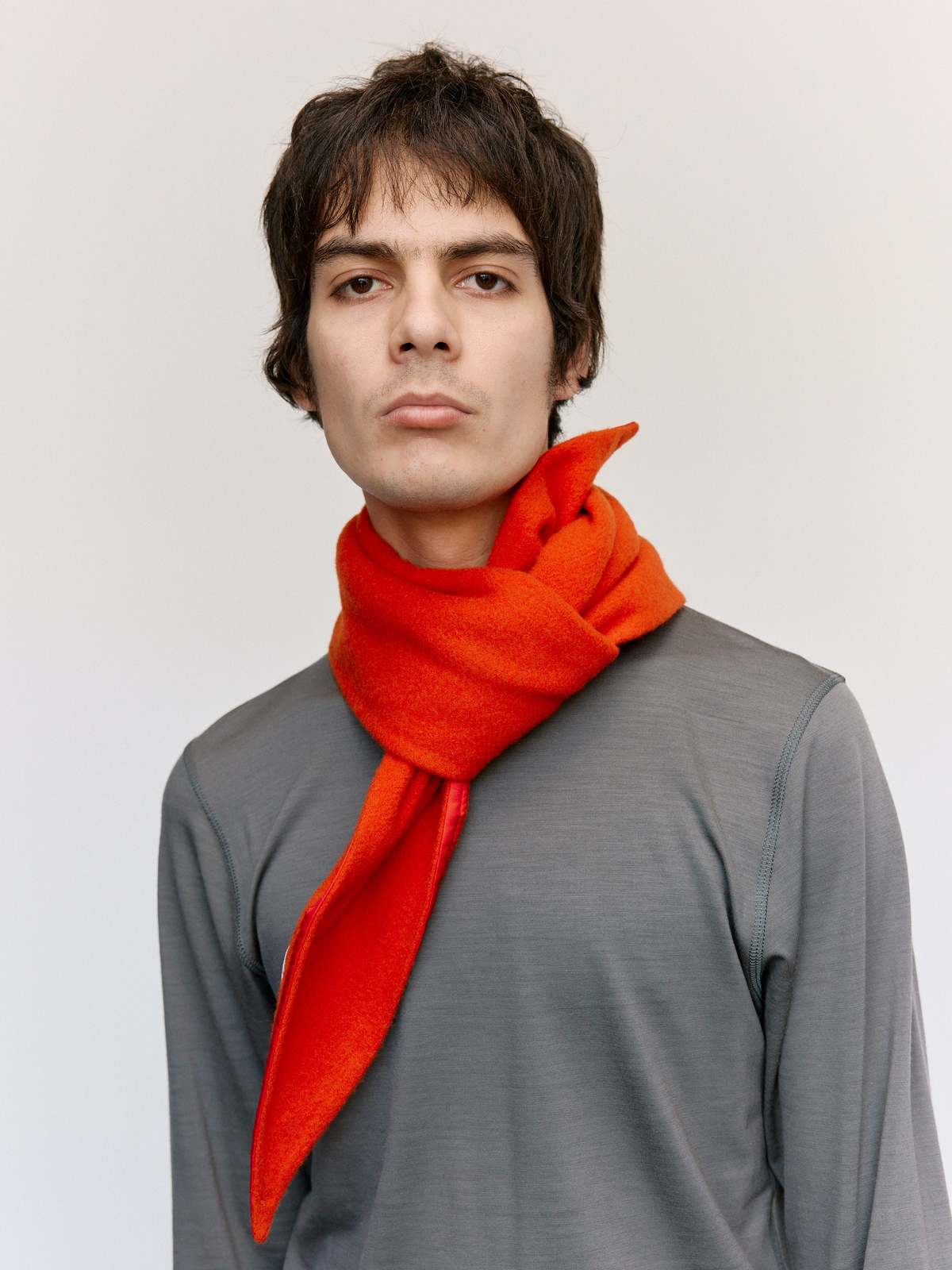 Rier Wool Fleece Losange Mini Scarf - Image 1 of 7