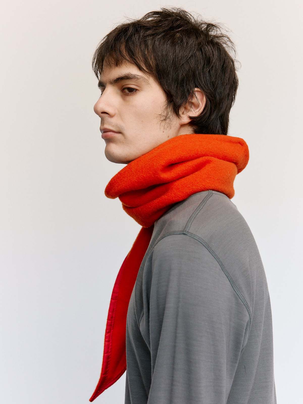 Rier Wool Fleece Losange Mini Scarf - Image 2 of 7