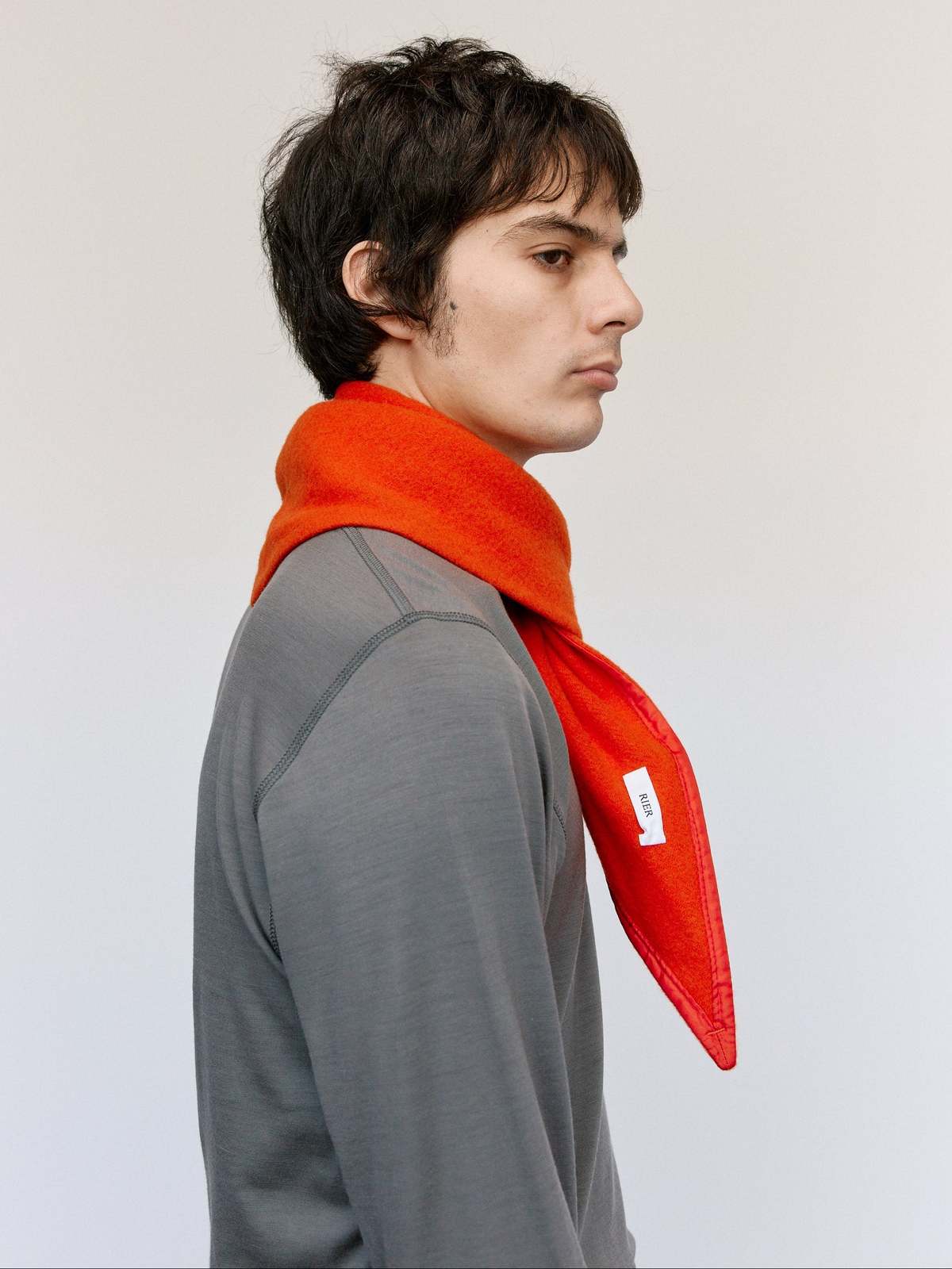 Rier Wool Fleece Losange Mini Scarf - Image 4 of 7