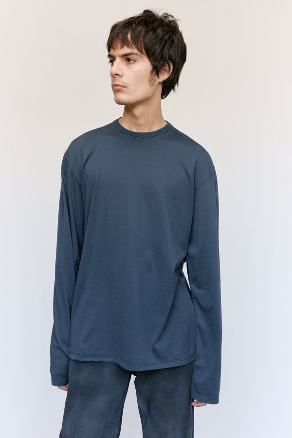 Rier Plombe Jersey Cotton T-Shirt Roundneck Long Sleeves T-Shirt