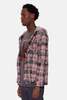 Blue&Cream Dylan Distressed Flannel - Pink Plaid w/ Grey Hood - Thumbnail 4