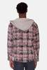 Blue&Cream Dylan Distressed Flannel - Pink Plaid w/ Grey Hood - Thumbnail 5