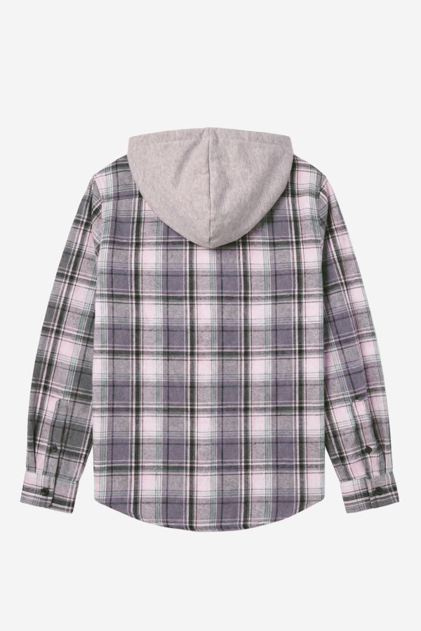 Blue&Cream Dylan Flannel Shirt - Grey Plaid