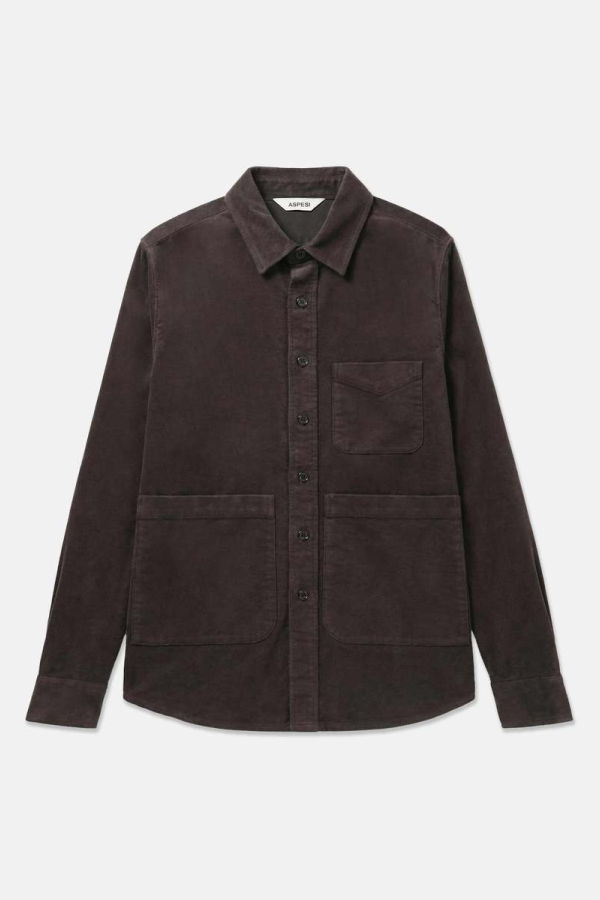 Aspesi Heavy Twill Overshirt Shirt - Brown