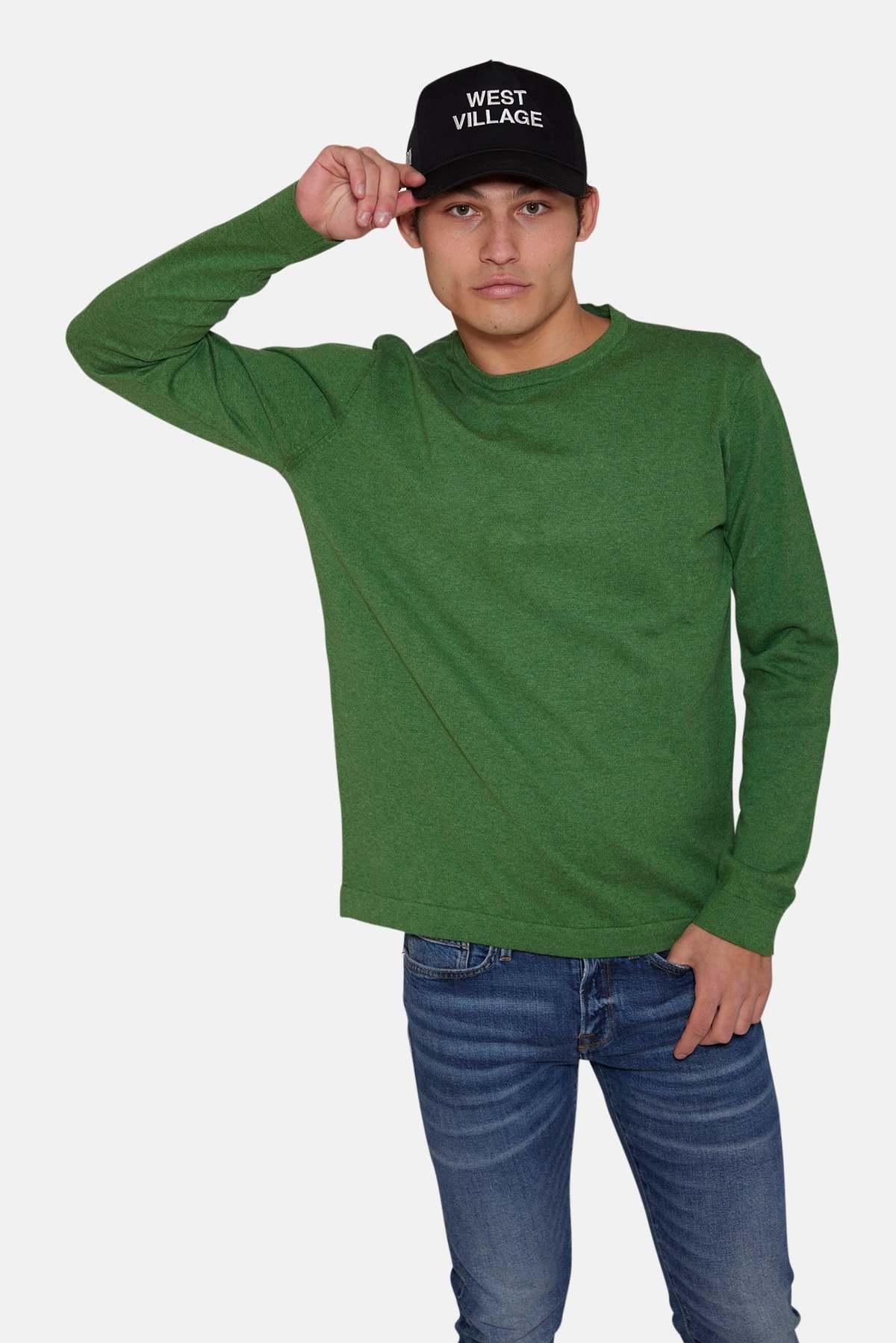 Blue&Cream Reade Light Weight Crewneck - Woodland - Image 4 of 9