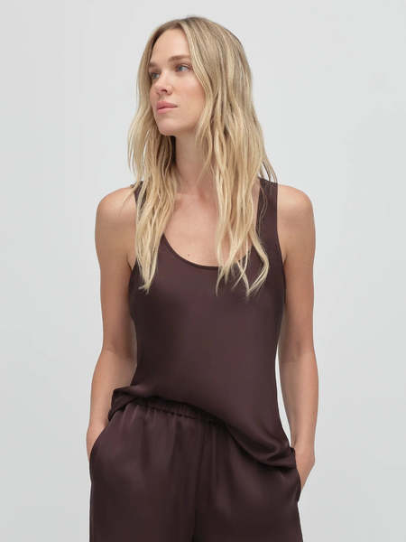 Album di Famiglia Drawstring Tank Top TC - Navy | Garmentory